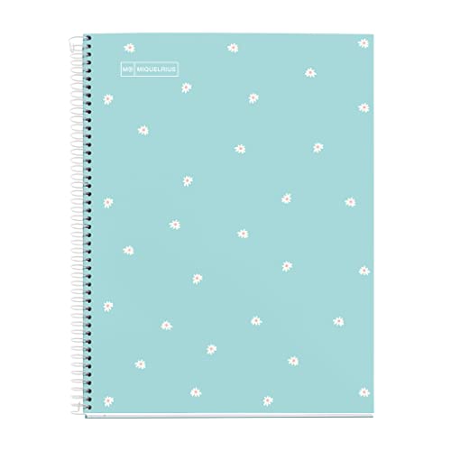 Caderno Miquelrius 1007013 | Azul, Branco (Livro e Literatura) MIQUELRIUS - Cadernos e bloco de notas - espiral, capa cartão, encadernação cotã