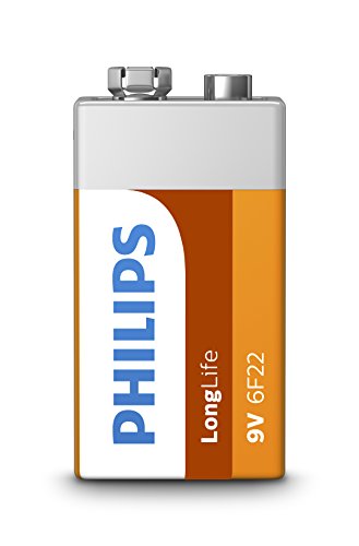 Pilhas CR2032 Recarregáveis (9V - 1 Unidade) Philips - Baterias - alcalino, cr2032, 9V, 220mah