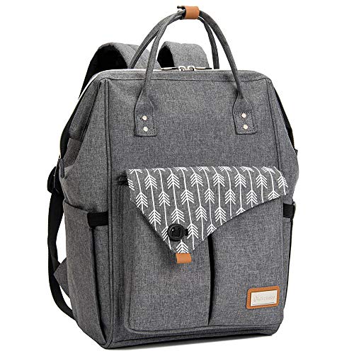 Mochilas de Diapering LEKEBABY 2 em 1 Cinzento Lekebaby - Sacolas de fraldas - diapering, 2 em 1, cinzento