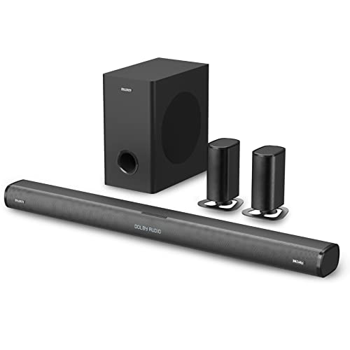 Soundbar MAJORITY Everest (5.1 - 300 W - Subwoofer Sem Fios) Majority - Alto-falantes - 300 W, subwoofer sem fios, bluetooth, hdmi, 5.1 envolvente