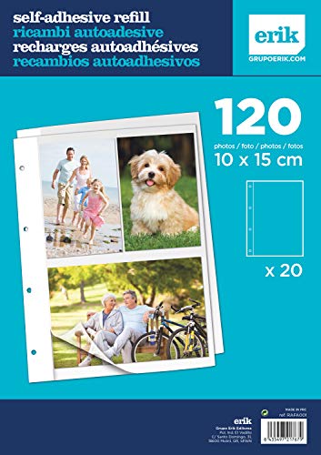 Álbum de Fotografias ERIK EDITORES Recambio Álbum de Fotos de 40 Páginas Autoadhesivas Grupo Erik - Álbuns de fotos - 40 páginas, autoadesivo, reciclável, prateleira