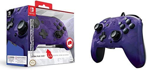 Comando com fios PDP FACEOFF (Nintendo Switch) PDP - Controladores de jogo - ergonômico, analogólicos, volume controlado, USB fixo