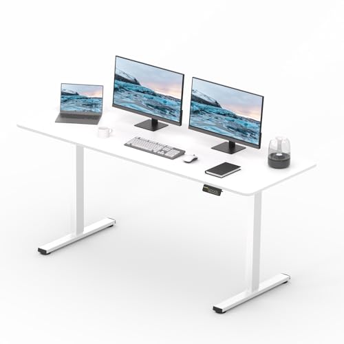 Secretária Eléctrica SANODESK Branca (160x60cm) SANODESK - Estações de trabalho e cubículos - 3 gavetas, elevação manual, metal, madeira