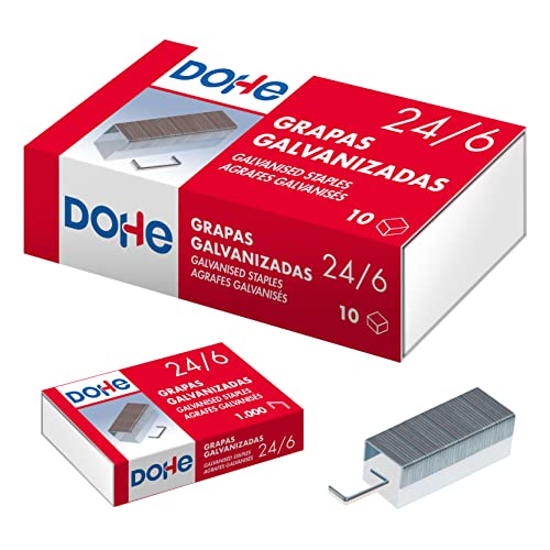 Agrafos DOHE 24/6 Plateadas (1000 unidades) DOHE - Grampos - acero inoxidavel, galvanizado, 24/6, 1000 unidades