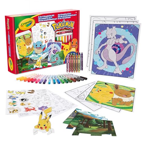 Kit Criativo CRAYOLA Pokémon (Idade Mínima: 5) CRAYOLA - Materiais de arte e artesanato - desenhos, atividades, personagens, cores