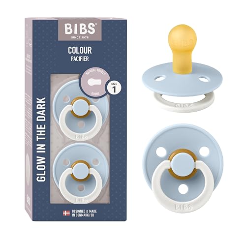 Chupetas BIBS Color Glow (2 Unidades) - Rosa e Azul YYST - Cuidados com a higiene oral - rosa, azul, 2 unidades