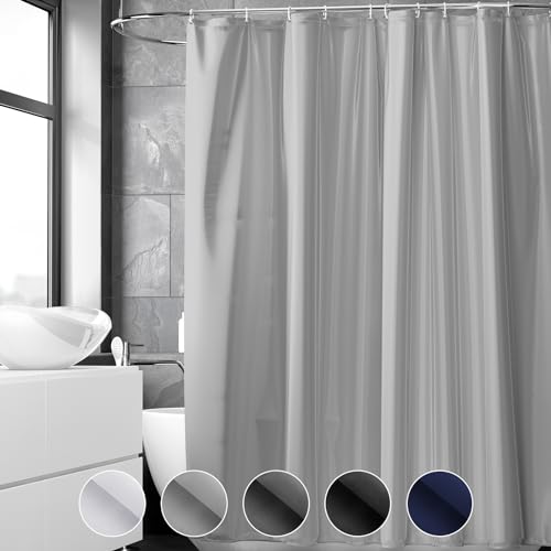 Redkey Curtains for Shower 240X200 Cm Polyester Grey REDKEY - Cortinas de chuveiro - 240x200 cm, poliéster, cinza, ducha