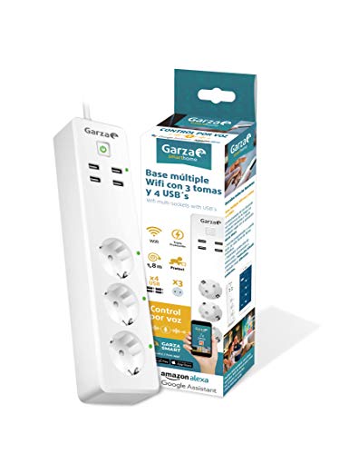 Tomada Inteligente GARZA SMARTHOMEPAD Garza - Fios e cabos elétricos - inteligente, 3 enchufes, 4 usb, control remoto