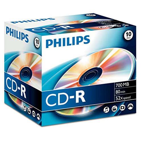 Philips Cdrw52X52Cds/Rw 52X Cd-Rw 700Mb Preto Philips - Mídias vazias - CD-RW, 700MB, preto