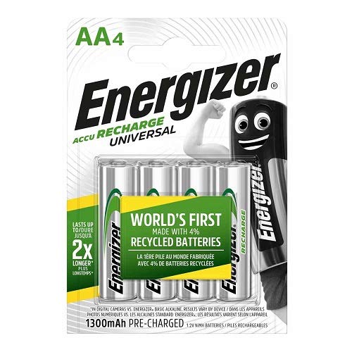 Pilha Recarregável ENERGIZER E301376000 Energizer - Baterias de uso geral - 1300 mAh, universal, 1.2 V, azul
