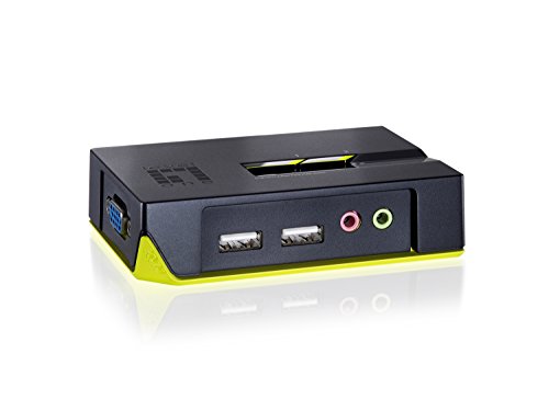 Chaveador KVM DEXLAN KVM-0221 (KVM - KVM - Preto) LevelOne - Comutadores kvm - usb, 2 vga, 2048x1536, preto, volume, retroiluminação