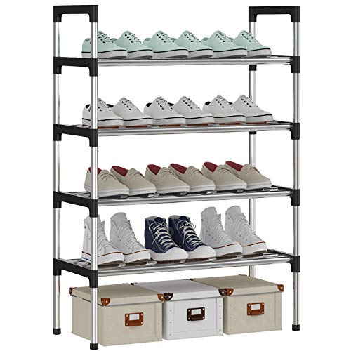 Sapateira ACORN FORT S-5 4 Níveis com Suporte YOYO INFO UK LTD - Organizadores e sapateiras - aglomerado, 4 níveis, suporte, fácil de montar