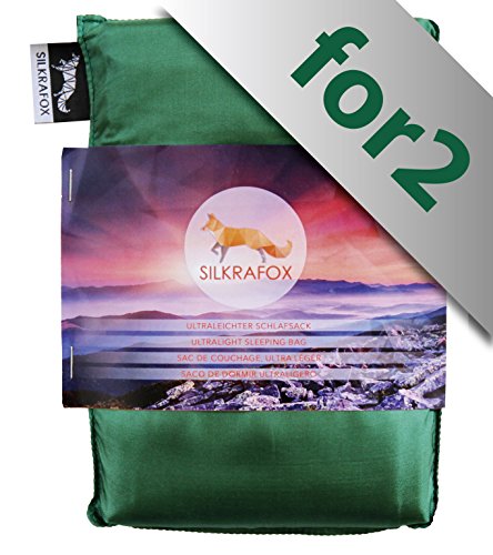 Saco de Campismo SILKRAFOX For2 (210 x 120 cm) Silkrafox - Sacos de dormir - campismo, 210 x 120 cm
