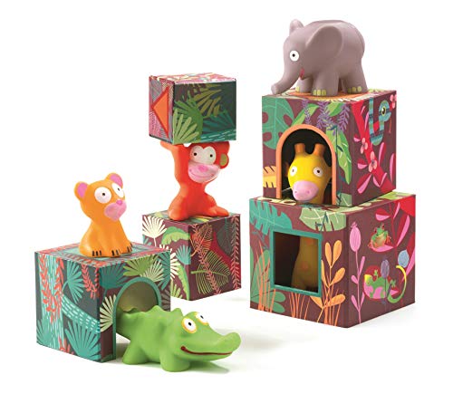 Brinquedo de Trabalhos Manuais DJECO 901004 (2 anos) Djeco - Brinquedos - madeira, cartão, plástico, 5 animais, 2 anos