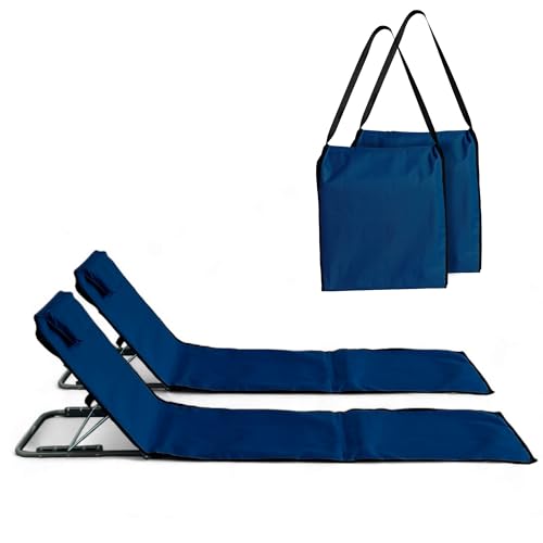 Espreguiçadeira de Praia PLEGABLE 2 em 1 com Almofada Cervical e Bolso (Preto) Pincho - Móveis de exterior - plegable, almofada cervical, bolso, preto