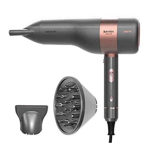 Secador de Cabelo CECOTEC Bamba Ionicare 6000 Rockstar Vision Cecotec - Secadores de cabelo - 2000 W, iônica, lcd, temperatura ajustável