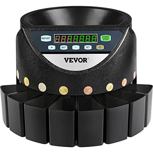 Contador de Moeda VEVOR Profissional (220V) VEVOR - Contadores de moedas e notas - 170 moedas, autoprueba, tela lcd, 220v