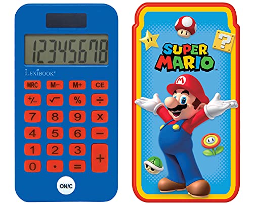 Calculadora de bolso SUPER MARIO Bros. (Rouge) Lexibook - Calculadoras - super mario, 8 cifras, dual fonte, portátil