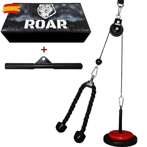 Barra de polear ROAR Fitness (Cinzento - 160x180cm) Roar - Acessórios para máquinas de levantamento de peso e bancos de exercício - polear, cinzento, 160x180 cm