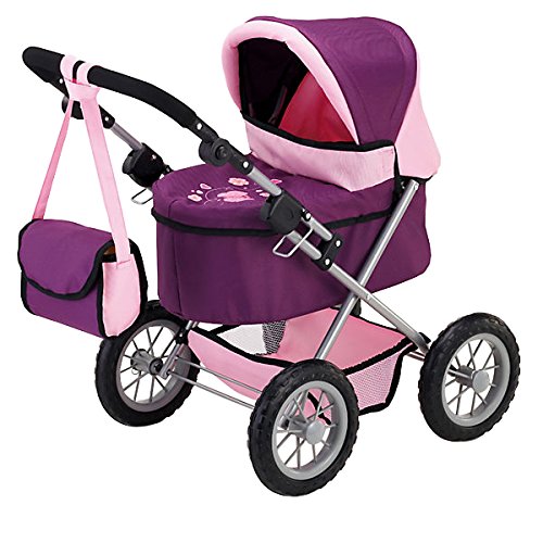 Carrinho de Bonecas BAYER Baby Trendy Lilac Bayer Design - Acessórios para bonecas e figuras de ação - carrinho de bonecas, baby trendy, lilac, 46cm, manípulo ajustável