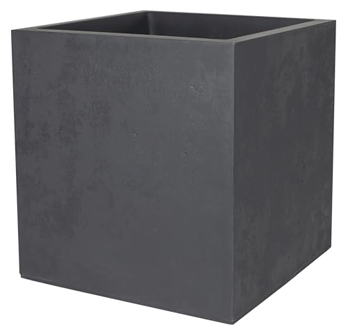 Vaso Quadrado EDA (Cinzento - 40.0x40.0x43.5cm) EDA - Vasos e canteiros - quadro, 40x40cm, plástico, cimento