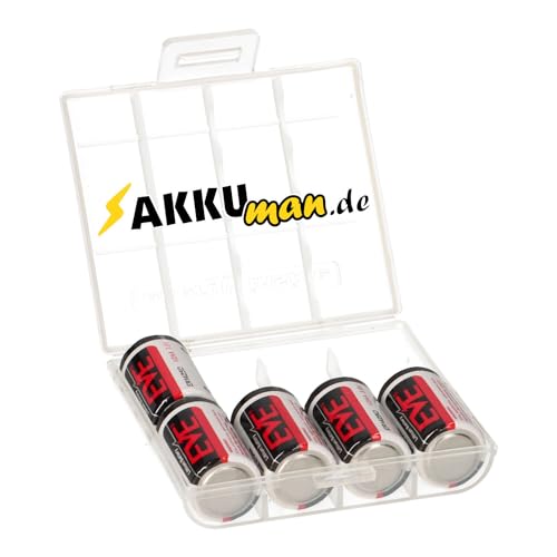 Akkuman.de Akkutechnik vom Fachmann 5 X Eve Bateria de Lítio 3.6V Er14250 1/2Aa Akkuman.de Akkutechnik vom Fachmann - Baterias - litio, 1200 mAh, 3.6 V, er14250