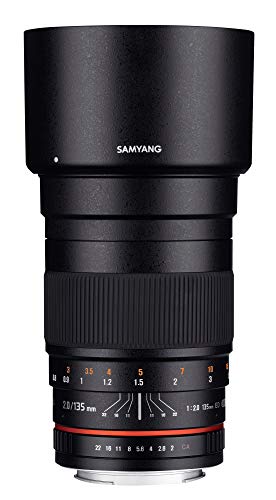 Objetiva Samyang 135mm F2 ED UMC para Canon Samyang - Lentes de câmera - 135mm, f2, full-frame, retratos, paisagens à noite