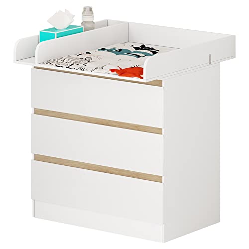 Mudador de Bebé WOLTU | Madeira - Branco (Puericultura - Dormir) WOLTU - Móveis para bebês e crianças pequenas - madeira, branco