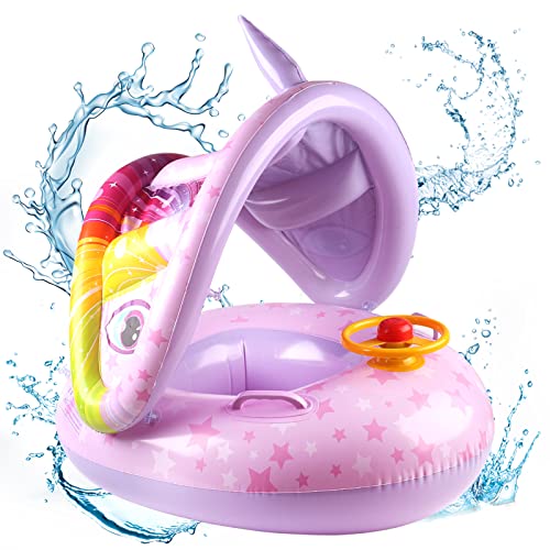 Flutuadores Insufláveis com Guarda-Sol Removível e Rodas (Recondicionado Como Novo) DANKIN - Colchões e espreguiçadeiras de piscina - insuflável, guarda-sol removível, rodas