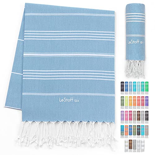 Toalha de Banho LESTOFF Maya (Algodão - Azul) COTTON & CO - Toalhas de praia - algodão, azul, lavável à máquina, gots