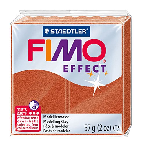 Modelador STAEDTLER Fimo Metal (Cobre - 57g) Staedtler - Materiais de cerâmica e escultura - modelador, cobre, fimo metal, preto
