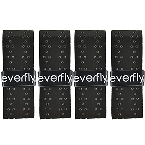 Everfly Overgrips Lisos/Perforados 4 Unidades Preto Everfly - Roupa - durável, resistente, 4 unidades, perforados