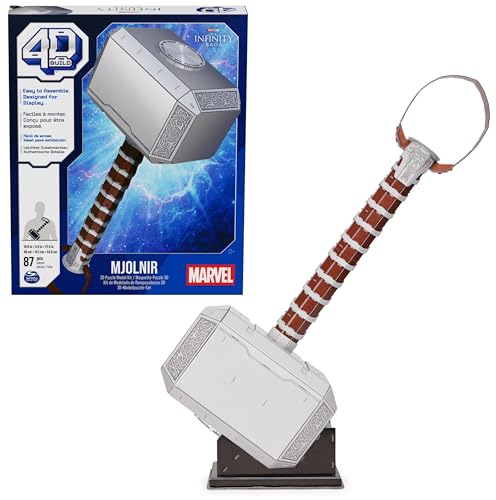 Puzzle 4D Build The Avengers' Hammer | 87 Peças Spin Master - Quebra-cabeças - puzzle, 4d, avengers, martelo, 87 peças