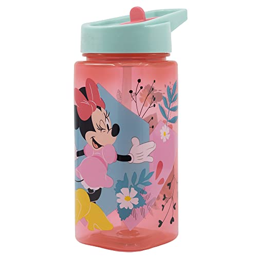 Garrafa STOR Minnie Mouse (Plástico - Transparente) Stor - Garrafas de água - plástico reciclado, 530ml, lavável na máquina, anti-gota