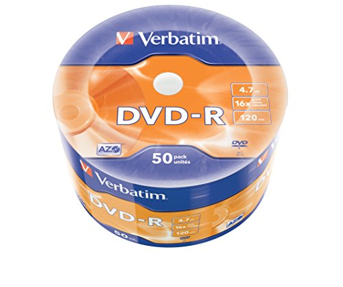 DVDs virgens VERBATIM DVD-R Azul, Prateado Verbatim - Mídias vazias - DVD-R, 4.7 gb, 16x, ntsc/pal, 120 min