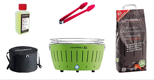 Churrasco a Carvão Vegetal LotusGrill Starter Kit Verde LotusGrill - Churrasqueiras ao ar livre - churrasco, carvão vegetal, lotusgrill starter kit, verde