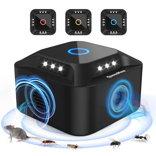 Repelente de Rato Eléctrico Ultrassônico 360º com Luz Led Queenmew - Repelentes - ultrassónico, 360º, luz LED