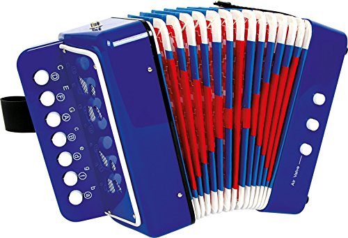 Brinquedo musical Small Foot Company Accordeon Blue Small Foot - Acordeões & concertinas - brinquedo musical, 6 notas, acordeão, divertido, contar até 10