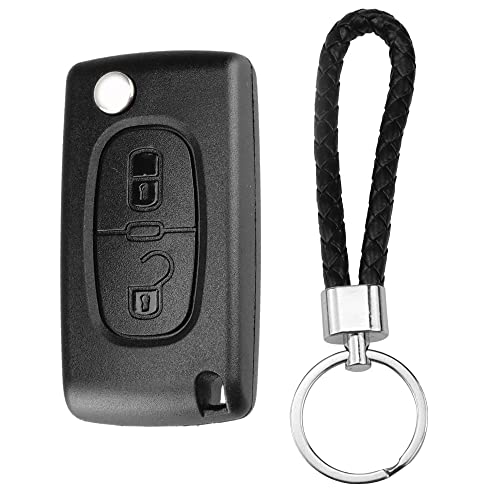 Capa para Chaves Bou GPENG PEUGEOT 207 308 407 BouGPeng - Alarmes e fechaduras de veículos - plástico ABS, metal, 2 botões, preto