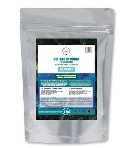 Sulfato de Cobre GOF GREEN (5 kg) - 5L GREEN GOF - Adubos - sulfato, cobre, 5 kg