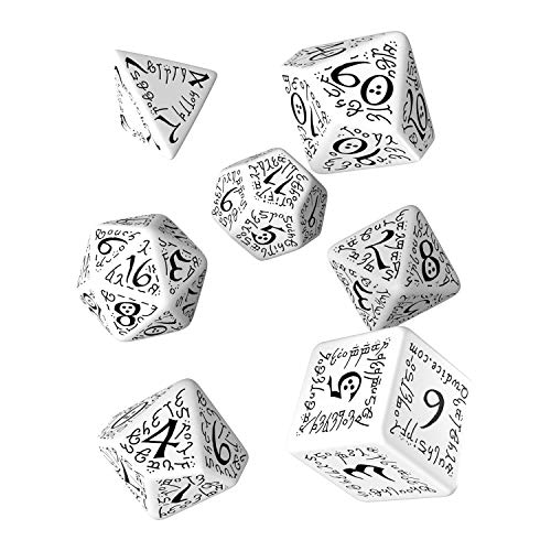 Jogo de Tabuleiro Q WORKSHOP Elvish (Idade Mínima Recomendada: 14 anos) Q WORKSHOP - Jogos de tabuleiro - dados elfo branco, resina 100% madeira, altura 2 cm, acabamento suave