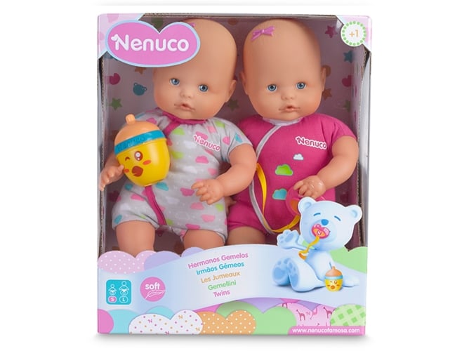 Boneca FAMOSA Nenuco (Idade Mínima Recomendada: 3 anos) Nenuco - Bonecas - 35 cm, berço, acessórios, olhos piscantes