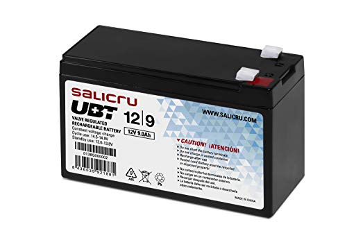 Bateria Recarregável SALICRU UBT 12/9 (9Ah) Salicru - Baterias para ups - 9ah, 12V, preto, recarregável