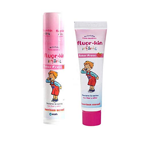 Pasta de Dentes KIN FLUOR Kin Dosi Infantil Morango 100 Ml KIN - Cuidados com a higiene oral - flúor, infantil, morango, 100 ml