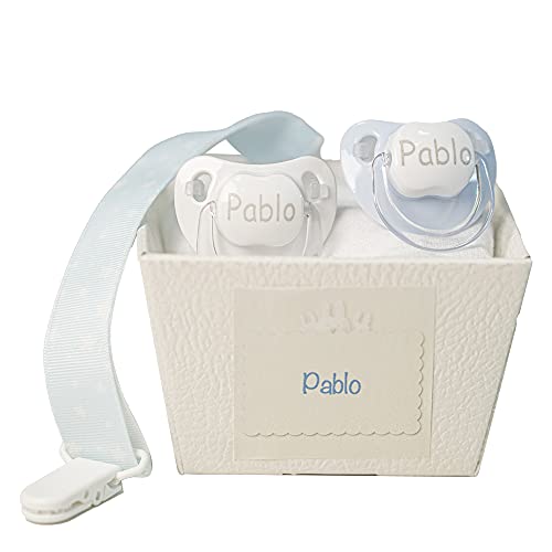 Chupeta BEBE DE PARIS Silicone com Nome Azul BebeDeParis - Chupetas e mordedores - silicone, nome personalizado, bebé, chupeta