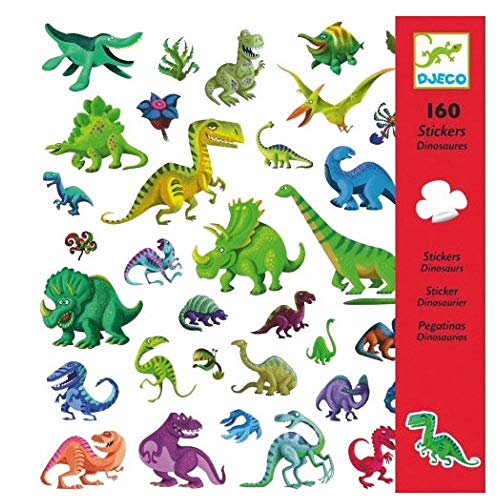 DJECO Globos de pegatinas dinossauros (Peluches e Bonecas) Djeco - Enfeites e acabamentos - globos, pegatinas, dinossauros, jogo, crianças