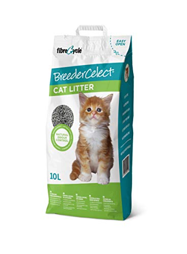 Leito de areia para gatos BREEDERCELECT (Castanho - 10 L) BreederCelect - Sistemas e ferramentas para descarte de resíduos de animais de estimação - reciclado, 10 L, absorvente, sem cloro