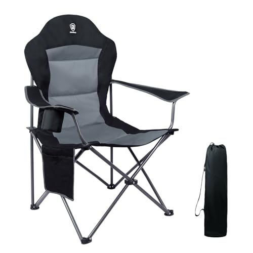 Cadeira de Campismo EVER ADVANCED (Preto - Poliéster - 50x46x88 cm) HF - Móveis de exterior - preto, poliéster, camping