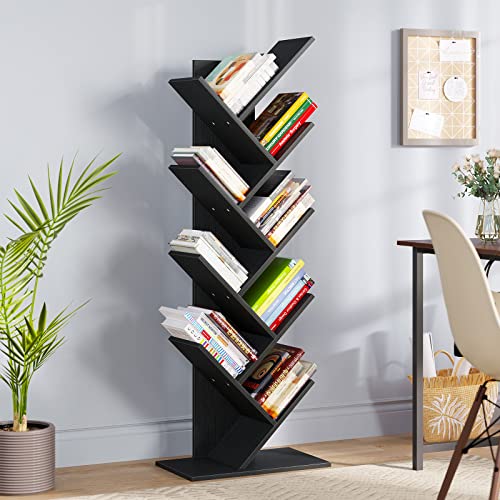 Estante de Livros YITAHOME | 90 x 30 x 120 cm - Preto YITAHOME - Estantes e prateleiras de pé - 90 x 30 x 120 cm, 5 níveis, design vanguardista, preto