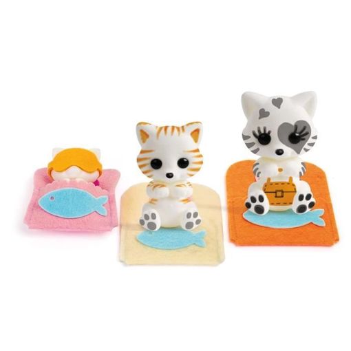 Peluche Interactivo TOMY Y Fuzzikins Family Cat (Idade Mínima Recomendada: 3 anos) TOMY - Brinquedos - interativo, personalizável, funcional musical, lavável